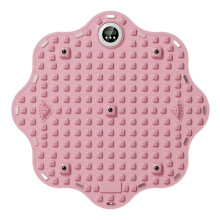 (Pink) Voetmassagemat met timer voor verlichting van voetpijn, spierontspanning, voetreflexologie, antislip en draagbaar.
