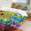 (200x200cm 78x78in) Σετ κλινοσκεπασμάτων 3 τεμαχίων Geometry Dash a1092 Μαλακό, ζεστ 1