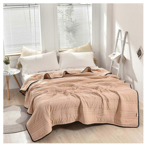 (100x150, Camel) Υπερ-δροσερή κουβέρτα για διπλά και μονά κρεβάτια, εξαιρ