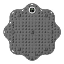 (Grey) Voetmassagemat met timer voor verlichting van voetpijn, spierontspanning, voetreflexologie, antislip en draagbaar.