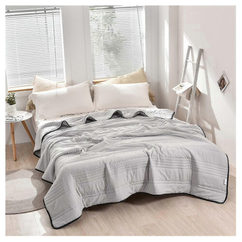 (200*230, Gray) Υπερ-δροσερή κουβέρτα για διπλά και μονά κρεβάτια, εξαιρ