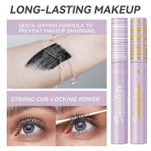 (Black) SIIMUNANA Mascara waterproof con formula incurvante per un volume a lunga durata e occhi sensibili