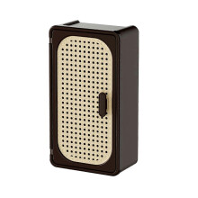 (1pc) Armario de baño de 3 niveles para montaje en pared con caja para pañuelos, diseño en ratán y negro para
