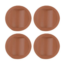 (Brown) 4 pezzi di fermaruote in gomma per mobili, tappi per ruote, fermaletto, protezioni per pavimenti, antiscivolo,