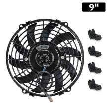 (9 inch) LBQ 7 9 10 12 13 14 Inch Universele 12V 80W Slanke Omkeerbare Zwarte Blad Elektrische Koelradiator Auto