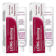(2pcs) Thermoplastische gebitslijm, Super Hold crème voor het opnieuw aanpassen en vastzetten van gebitsprotheses,