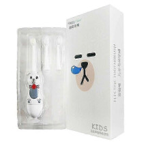 (White Bear) Barn Sonic Batteridriven Eltandborste Barn Barn För Tecknad Serie Automatisk Elektrisk Ultrafin