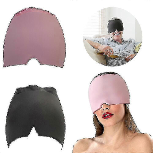 (Pink) Καπέλο ανακούφισης από πονοκέφαλο και ημικρανία, μάσκα π