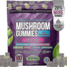 (2pcs) Żelki i żelki odżywcze Mushroom Gummies – 80 sztuk, nawilżające jelita i uzupełniające składniki odżywcze