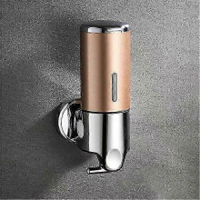 (Gold single) Dispensador de jabón de 500-1500 ml, dispensador de jabón de ducha de pared, dispensador de gel de ducha