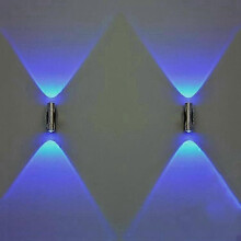 (Blue) Lampada a LED con luce direzionale verso l'alto e verso il basso, da montare a parete in soggiorno e