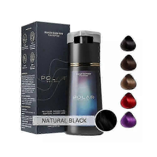 (Black) 2025 Polar Instant Haarkleurshampoo Natuurlijk