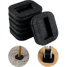 (10 Pcs Black) Sottobicchieri in feltro per mobili, 2025, per rotelle di mobili su pavimenti in legno, cuscinetti in