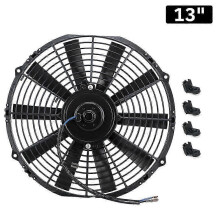 (13 inch) LBQ 7 9 10 12 13 14 Inch Universele 12V 80W Slanke Omkeerbare Zwarte Blad Elektrische Koelradiator Auto