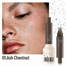 (Ash chestnut) Lápiz de maquillaje para pecas resistente al agua, pecas de aspecto natural, larga duración, resistente
