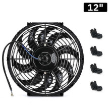 (12 inch) LBQ 7 9 10 12 13 14 Inch Universele 12V 80W Slanke Omkeerbare Zwarte Blad Elektrische Koelradiator Auto