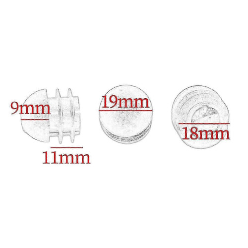 (19mmx20mm, White) 20 τεμάχια ένθετα στρογγυλού σωλήνα, ένθετα ποδιών καρέκ 2