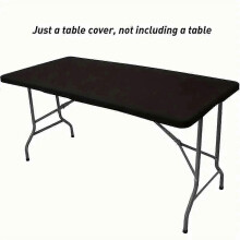 (183x76cm, black) Mantel protector plegable lavable de primera calidad para mesas de picnic rectangulares de patio exterior.