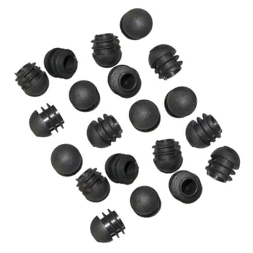 (19mmx20mm, Black) 20 τεμάχια ένθετα στρογγυλού σωλήνα, ένθετα ποδιών καρέκ 1