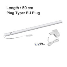 (7W-50cm, warm white) Barra de luz LED de 50 cm / 40 cm / 30 cm, 12 V, con sensor de movimiento de mano, para interiores,