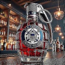 (Grenade C) Adatto per decanter da whisky da 350 ml Aquila calva, bassotto, gufo, bottiglia sagomata, a forma di