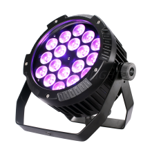 Podiumeffect LED Par 18x18W RGBWA UV, IP65 waterdicht aluminium, voor disco en buiten gebruik