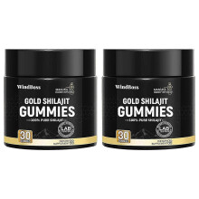 (2pcs) Geles y masticables nutricionales de Shilajit dorado, gomitas, 30 unidades para hombres y mujeres.