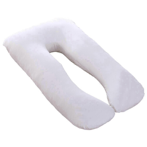 (80x140cm, White) Βαμβακερή μαξιλαροθήκη για μαξιλάρι εγκυμοσύνης σε σχή