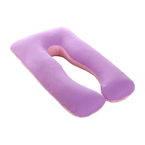 (70x130cm, Purple Pink) Βαμβακερή μαξιλαροθήκη για μαξιλάρι εγκυμοσύνης σε σχή