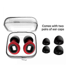 (Red outside Black inside) Artevive Ear Plugs,Reusable Silicone Earplugs for Noise Reduction Sellp & Moto 26-27s