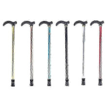 (Black) Ultralekka, regulowana aluminiowa laska do chodzenia dla seniorów i miłośników pieszych wędrówek – uchwyt