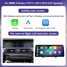 Multimedia Touchscreen 12.3 inch voor BMW 5 Serie F10 F11 CIC NBT, draadloos CarPlay en Android Auto