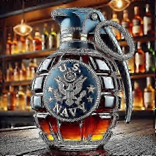 (Grenade B) Suitable For 350ml Whiskey Decanter Bald Eagle, Dachshund, Owl, Shaped Bottle, Eagle Shaped |
