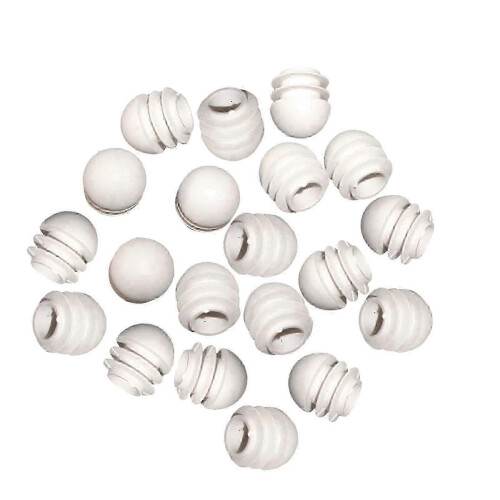 (19mmx20mm, White) 20 τεμάχια ένθετα στρογγυλού σωλήνα, ένθετα ποδιών καρέκ
