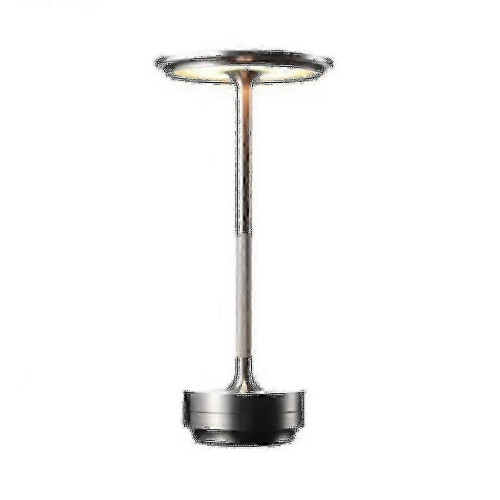 (silver) Waterproof Table Lamp Cordless USB Rechargeable Dimmable for Outdoor 1