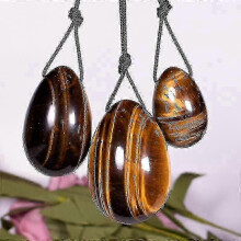 (Tiger Eye Eggs) 1 σετ φυσικό ροζ χαλαζία Yoni νεφρίτη αυγά θεραπευτικού κ