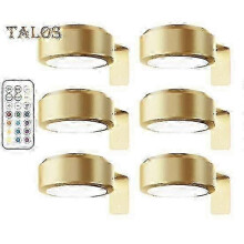 (6pcs, golden) 25-26 Lampa świetlna z pilotem zdalnego sterowania Wysoka jasność 100 lumenów Płynne przyciemnianie