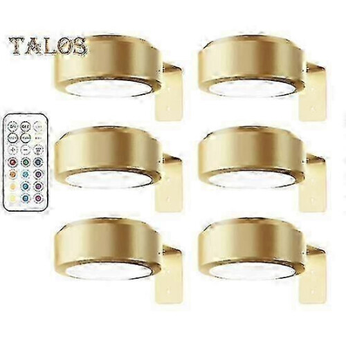 (6pcs, golden) Φωτιστικό εικόνας 25-26 με τηλεχειριστήριο, 100 Lumen, υψηλή φω