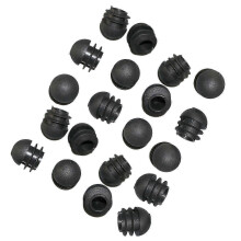 (19mmx20mm, Black) 20 pezzi Inserti tubolari rotondi Inserti per gambe di sedia per gambe in metallo, tappi terminali da