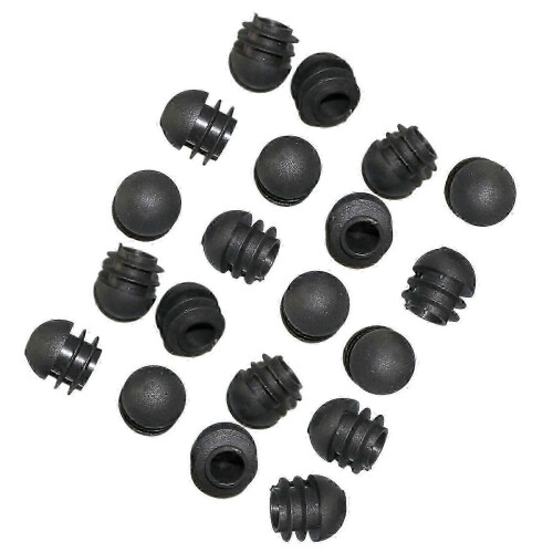 (19mmx20mm, Black) 20 τεμάχια ένθετα στρογγυλού σωλήνα, ένθετα ποδιών καρέκ