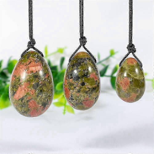 (Unakite Eggs) 1 σετ φυσικό ροζ χαλαζία Yoni νεφρίτη αυγά θεραπευτικού κ