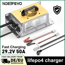 Noeifevo batterijlader, 29,2V 50A, voor 24V 25,6V LiFePO4 lithiumbatterij, IP67 waterdicht