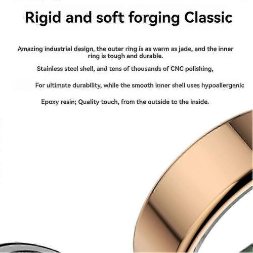 (No.10, Rosegold) R02 Έξυπνο Δαχτυλίδι Παρακολούθησης Υγείας IP68 Αδιάβροχο 2