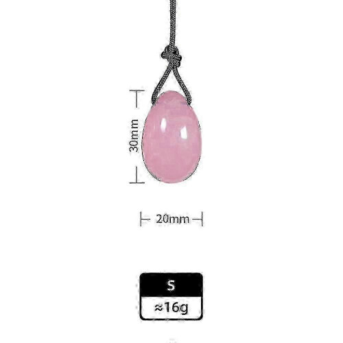 (1Pcs Pink Crystal S) 1 σετ φυσικό ροζ χαλαζία Yoni νεφρίτη αυγά θεραπευτικού κ