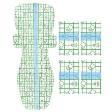 (Transparent PU film) Compresa sanitaria protectora larga para natación con alas, transpirable y resistente al agua, para