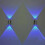 (Blue) LED-upp-ned-lampa för väggmontering i vardagsrum och hall 3