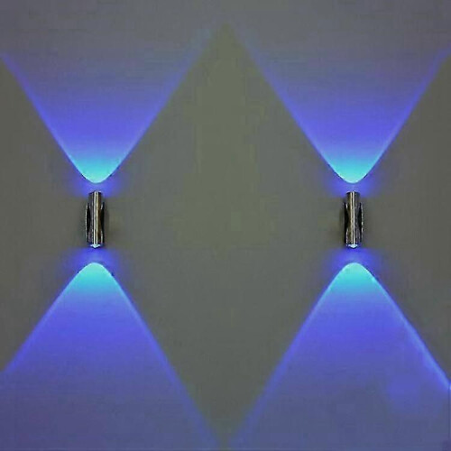 (Blue) LED-upp-ned-lampa för väggmontering i vardagsrum och hall 2