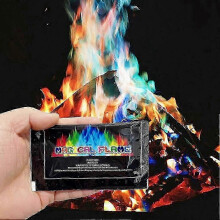 (25g) 2025 Paquete de 10 sobres de polvo mágico para fuego con llamas coloridas para hogueras y chimeneas
