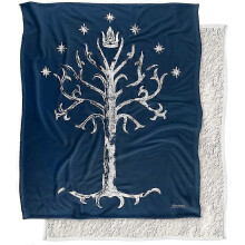(100x125cm 50x40in) Koc "Władca Pierścieni" Drzewo Gondoru Jedwabisty w dotyku koc Sherpa Back Super Soft MTWLF1002