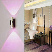 (Purple) Lampada a LED con luce direzionale verso l'alto e verso il basso, da montare a parete in soggiorno e